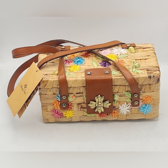Patricia Nash Handbags - Patricia Nash Porcari Box Speciality Woven Basket Bag